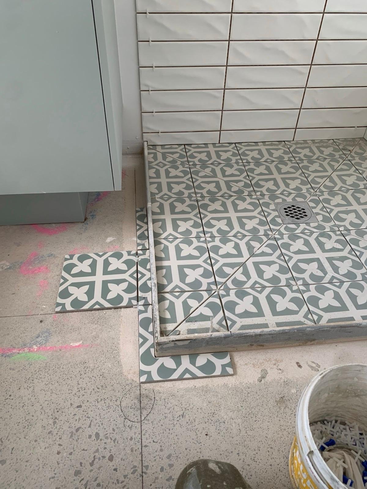 Bathroom tiling